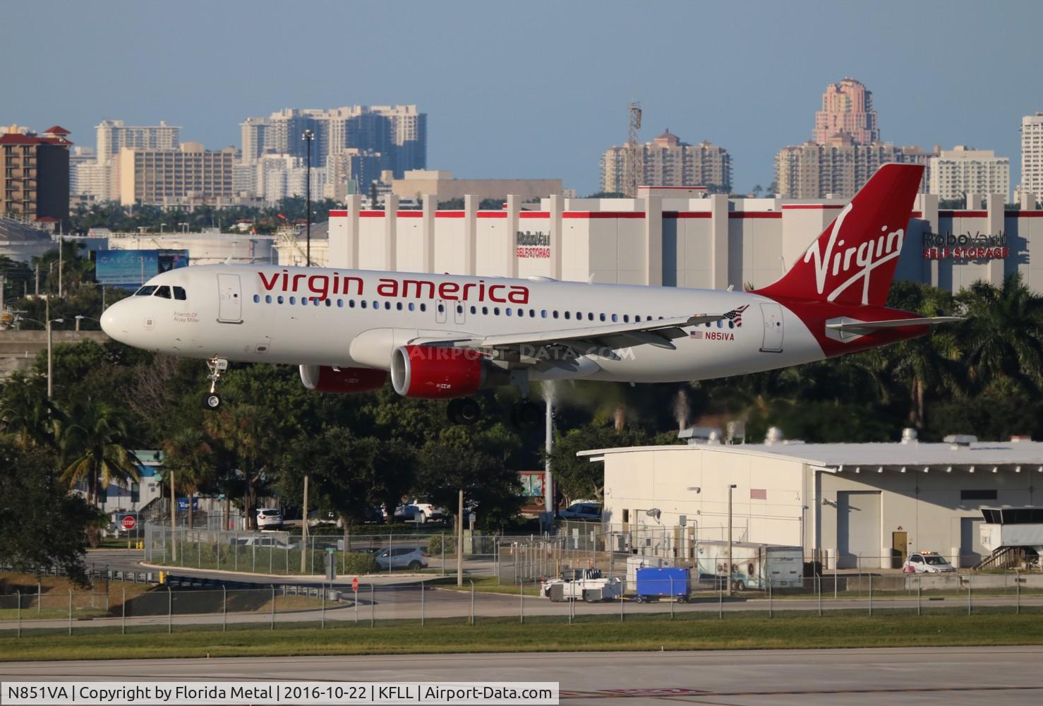 N851VA, 2012 Airbus A320-214 C/N 4999, FLL spotting 2016