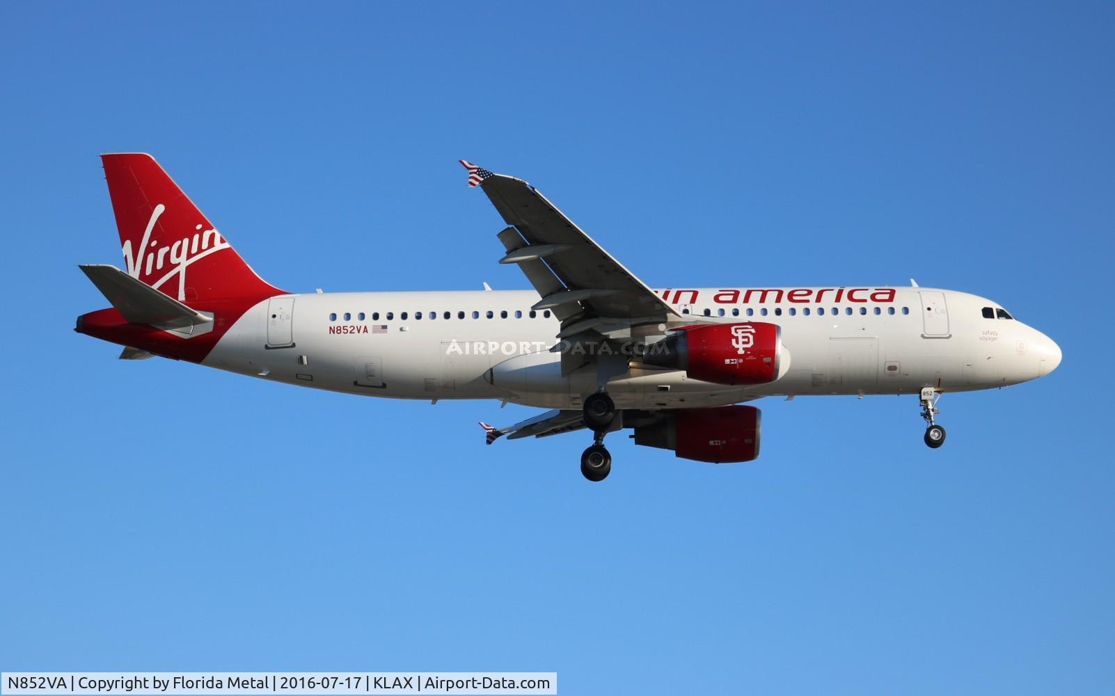 N852VA, 2012 Airbus A320-214 C/N 5004, LAX spotting 2016