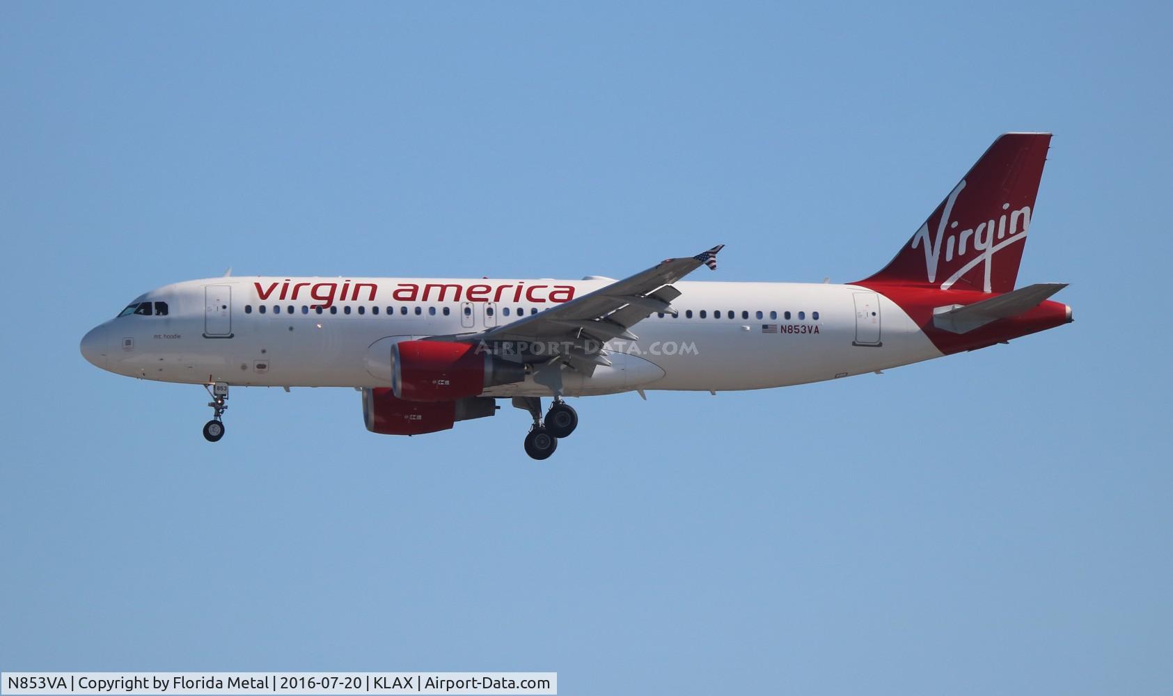 N853VA, 2012 Airbus A320-214 C/N 5034, LAX spotting 2016