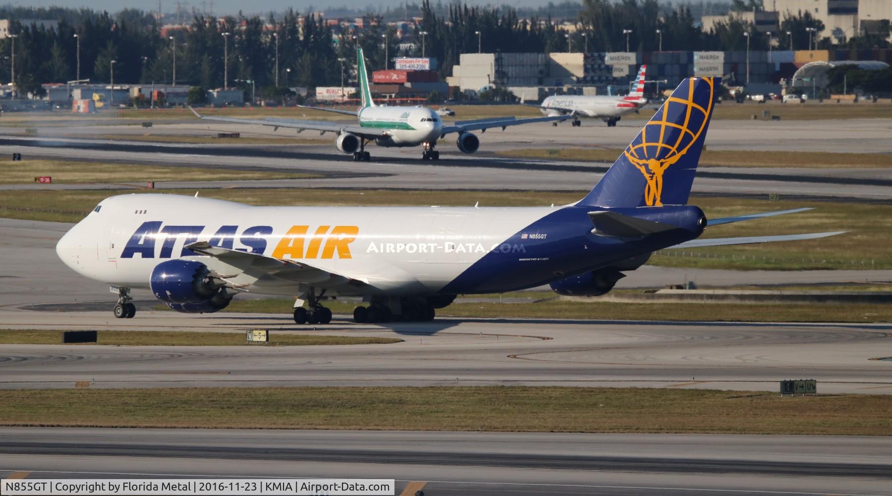 N855GT, 2013 Boeing 747-87UF C/N 37567, MIA spotting 2016