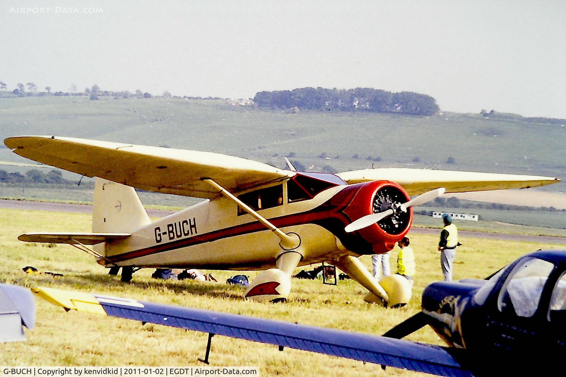 G-BUCH, 1942 Stinson Reliant C/N 77-381, At Wroughton, year unknown.