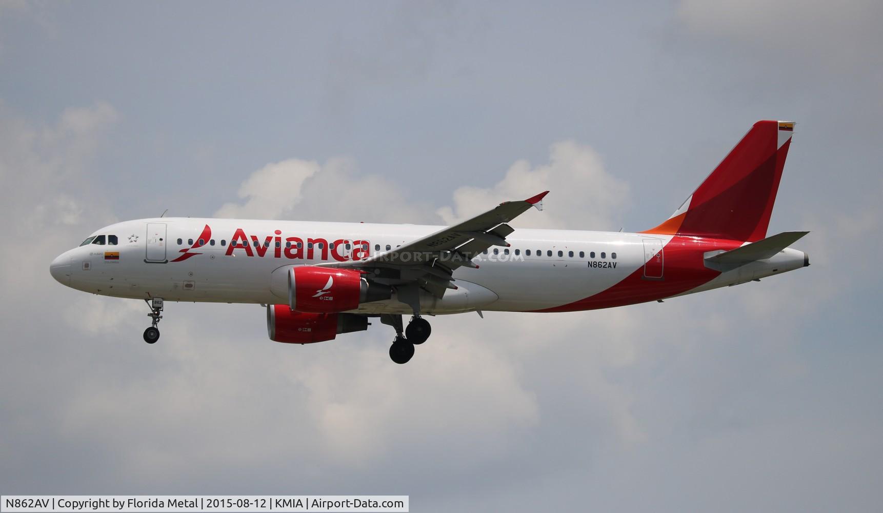 N862AV, 2011 Airbus A320-214 C/N 4862, MIA spotting 2015