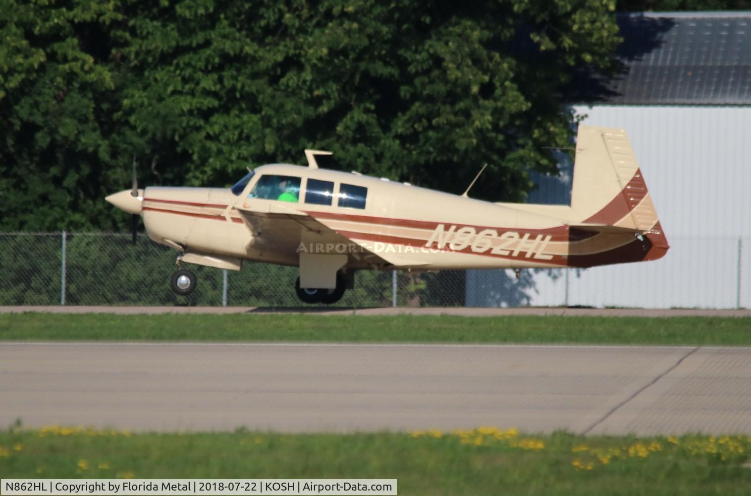 N862HL, 1974 Mooney M20F Executive C/N 22-0075, EAA OSH 2018
