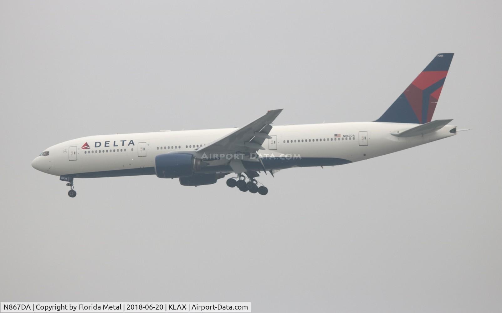 N867DA, 2002 Boeing 777-232 C/N 29743, LAX spotting 2018