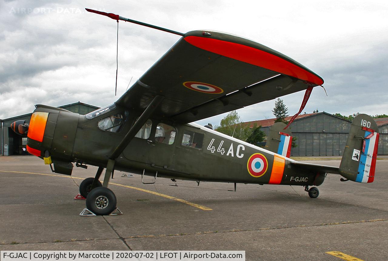 F-GJAC, Max Holste MH-1521C Broussard C/N 180, parked.