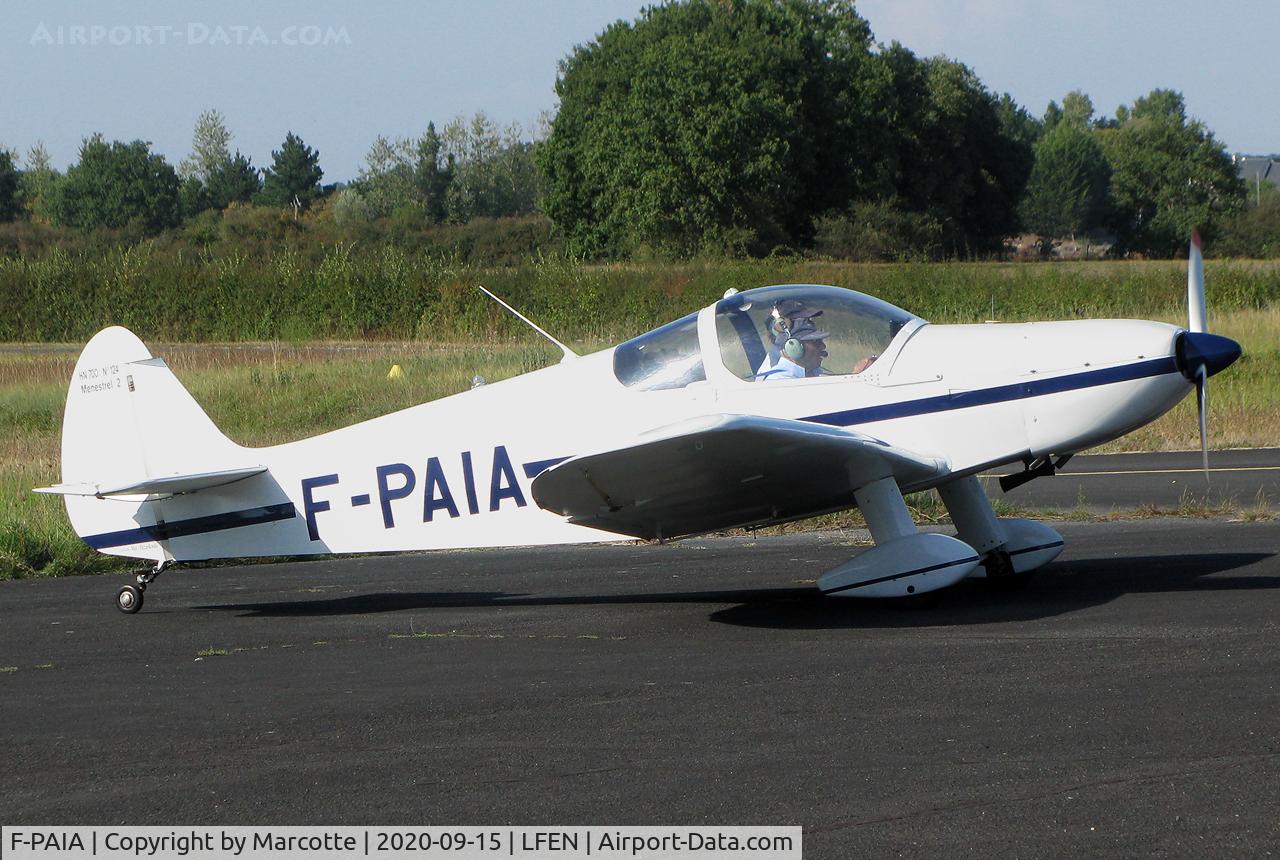 F-PAIA, Nicollier HN-700 Menestrel II C/N 124, taxiing.