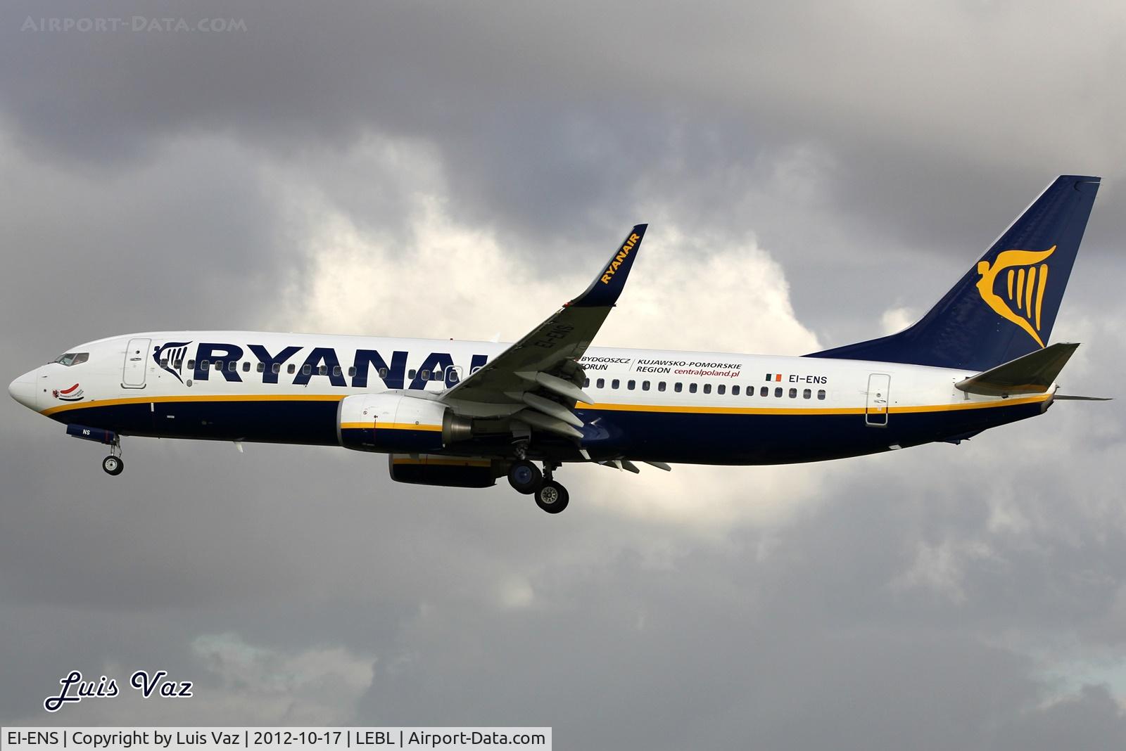 EI-ENS, 2010 Boeing 737-8AS C/N 40307, Ryanair - Tórun