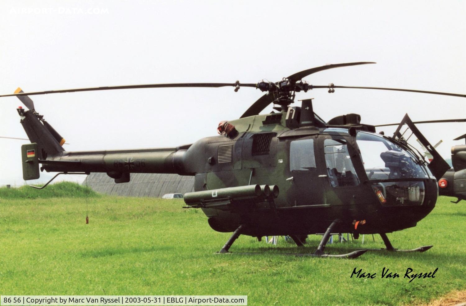 86 56, MBB Bo.105P1 C/N 6056, Heli-Days at Bierset.