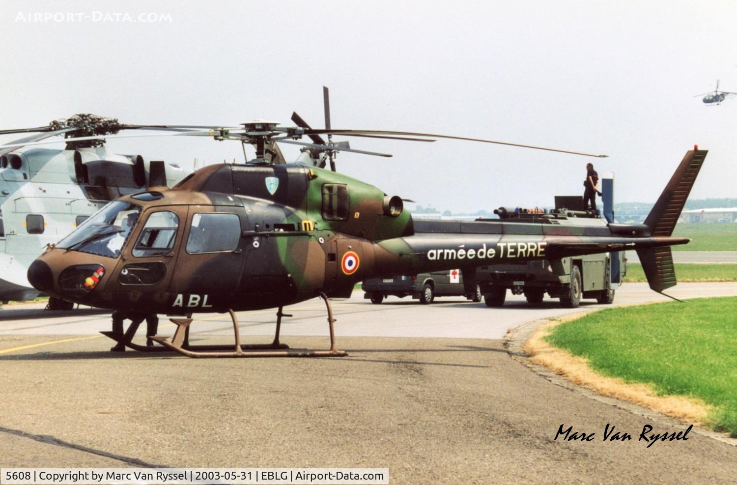 5608, Aerospatiale AS-555UN Fennec C/N 5608, 5608 coded ABL at Heli-days Bierset.