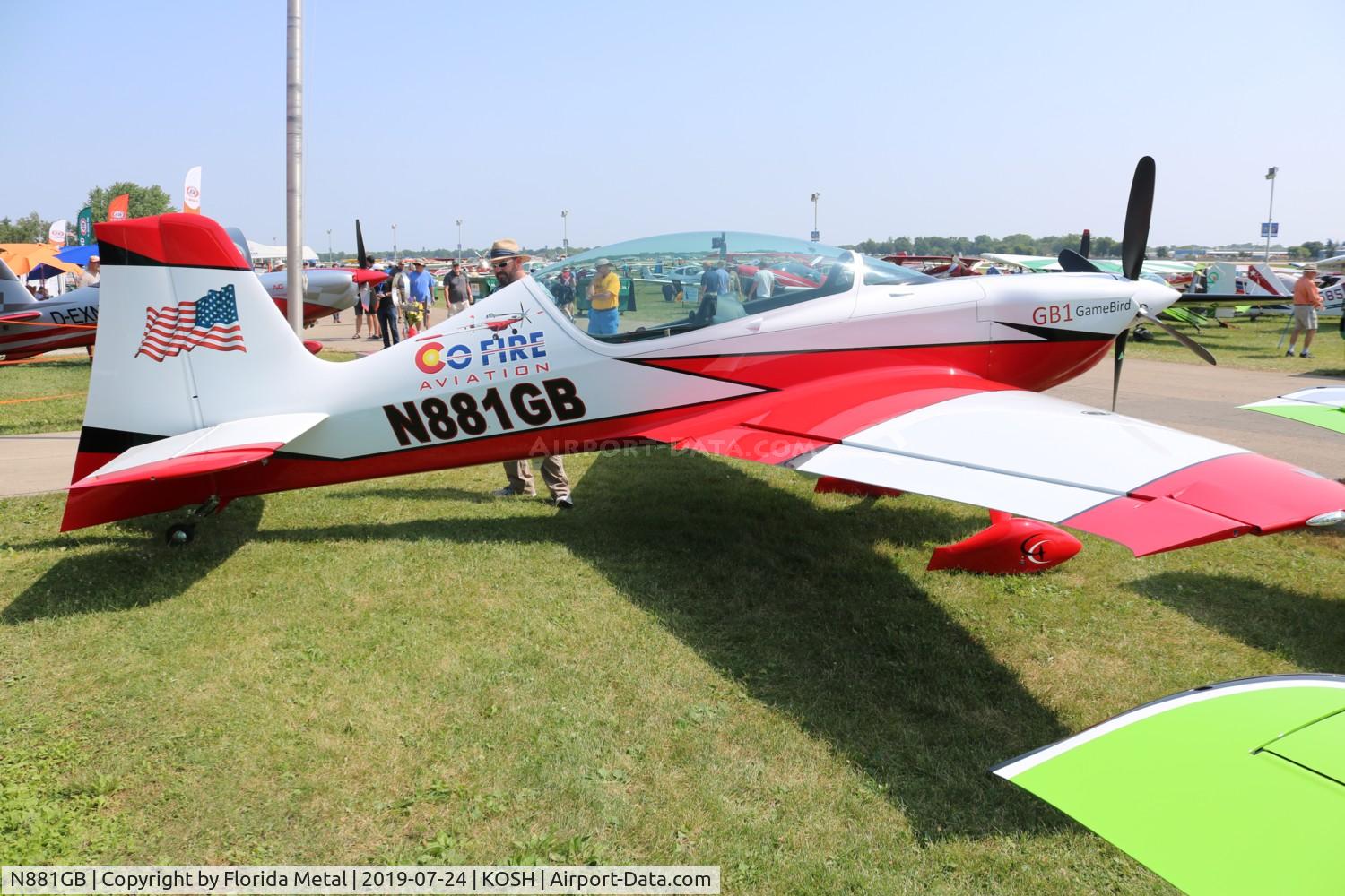 N881GB, 2019 Game Composites GBI Gamebird C/N 009, EAA OSH 2019