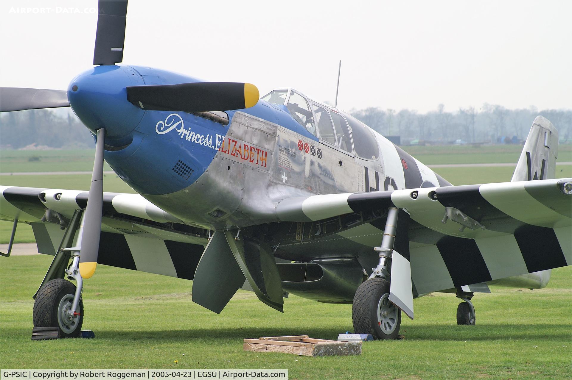 G-PSIC, 1943 North American P-51C Mustang C/N 103-26778, THE FIGHTER COLLECTION.PRINCES ELISABETH.