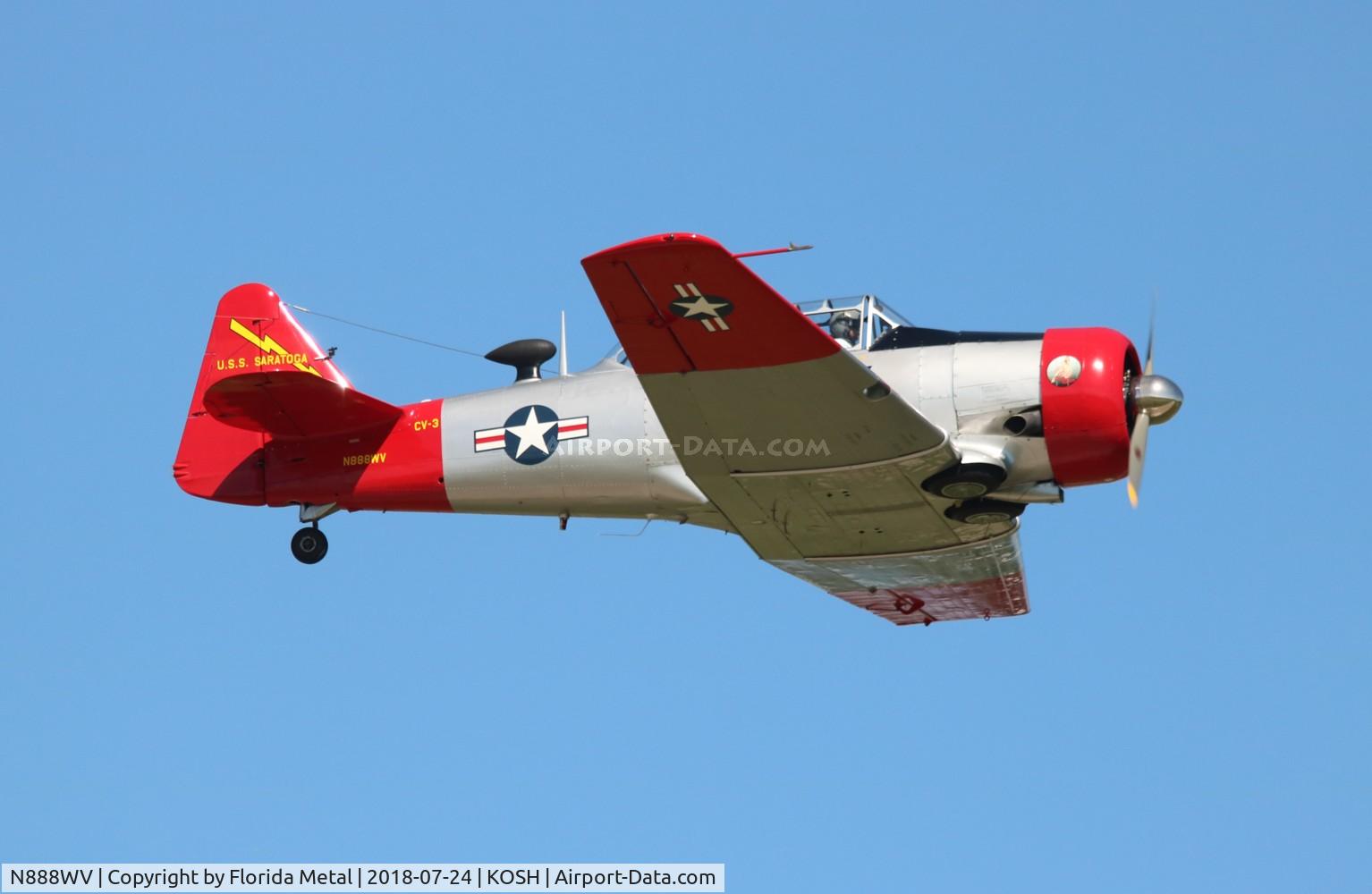 N888WV, 1951 North American T-6G Texan C/N 168-525, EAA OSH 2018