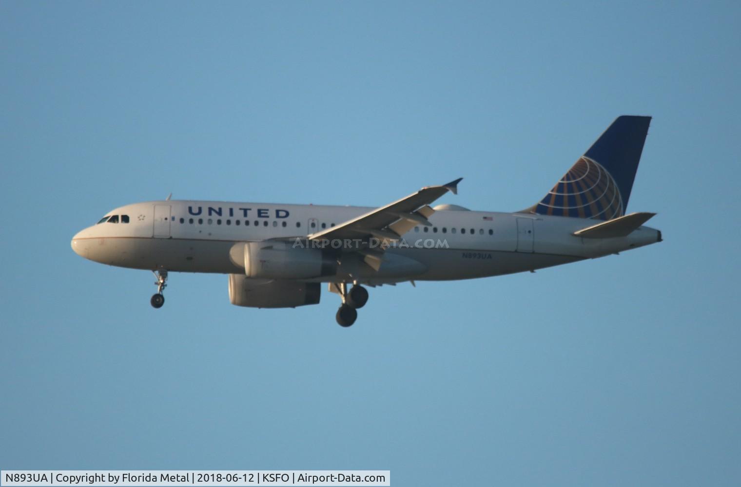 N893UA, 2006 Airbus A319-132 C/N 2948, SFO spotting 2018