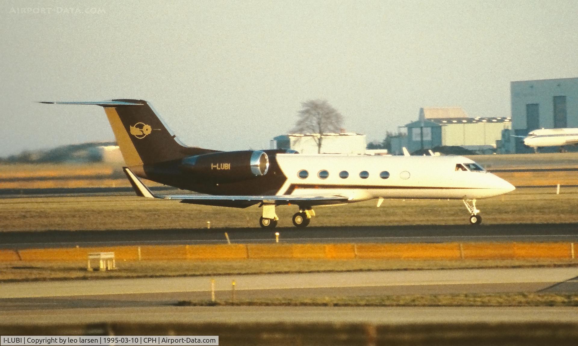 I-LUBI, 1990 Gulfstream Aerospace Gulfstream IV C/N 1123, Copenhagen 10.3.1995