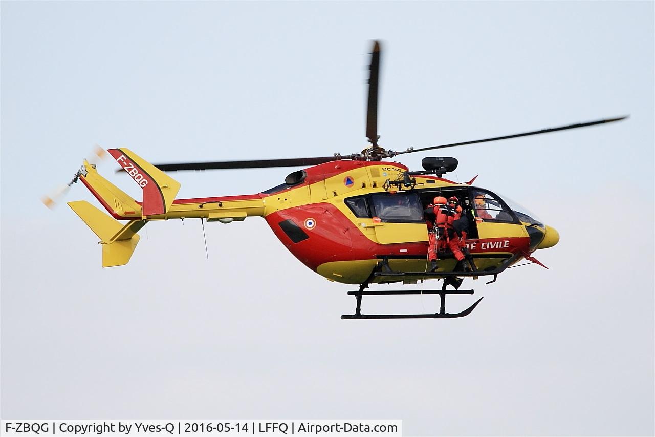 F-ZBQG, 2008 Eurocopter-Kawasaki EC-145 (BK-117C-2) C/N 9217, Eurocopter EC-145, On display, La Ferté-Alais airfield (LFFQ) Air show 2016