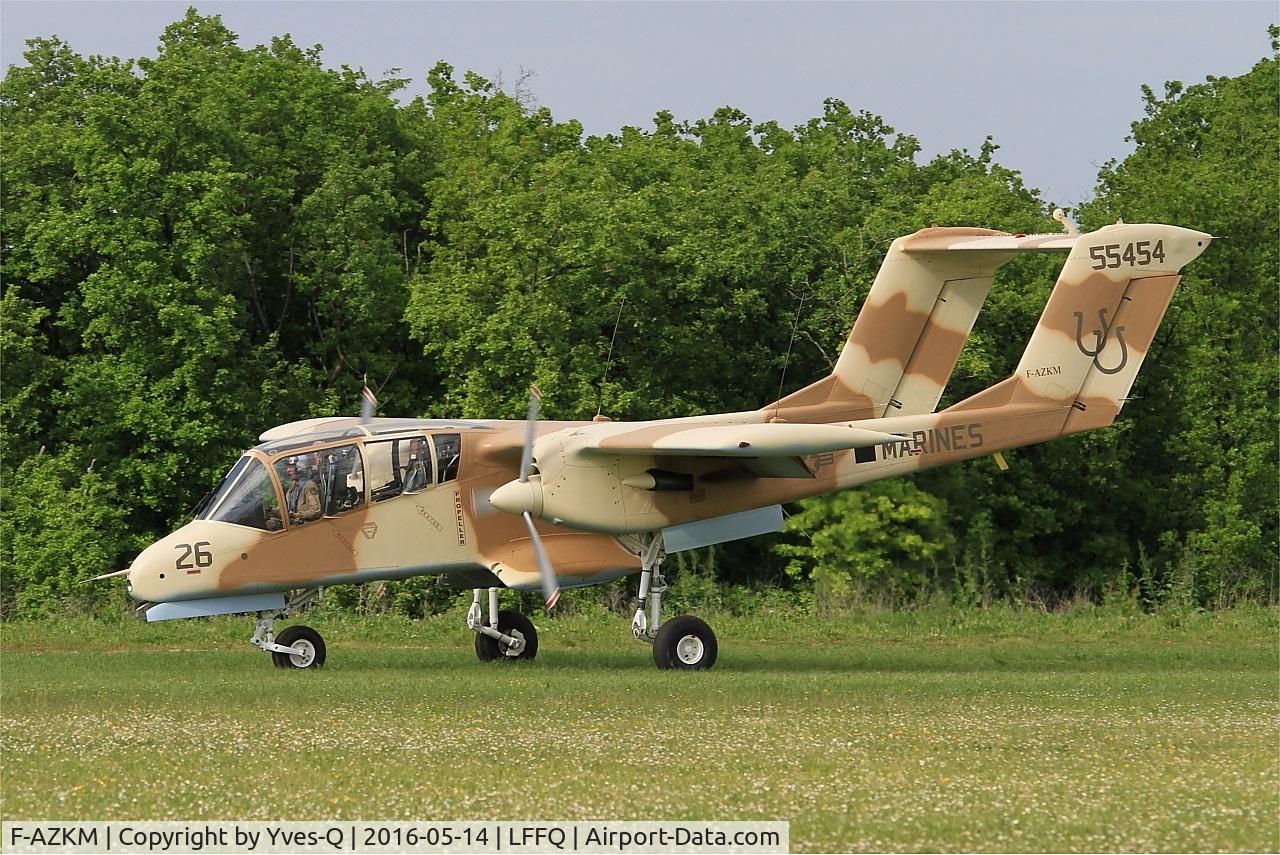 F-AZKM, 1971 North American OV-10B Bronco C/N 338-9 (305-65), North American OV-10B Bronco, Taxiing to parking area, La Ferté-Alais (LFFQ) air show 2016