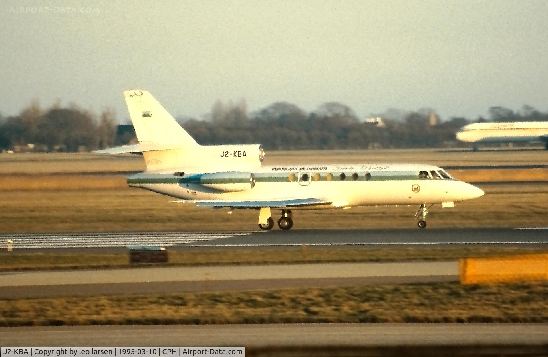 J2-KBA, 1981 Dassault Falcon 50 C/N 71, Copenhagen 10.3.1995