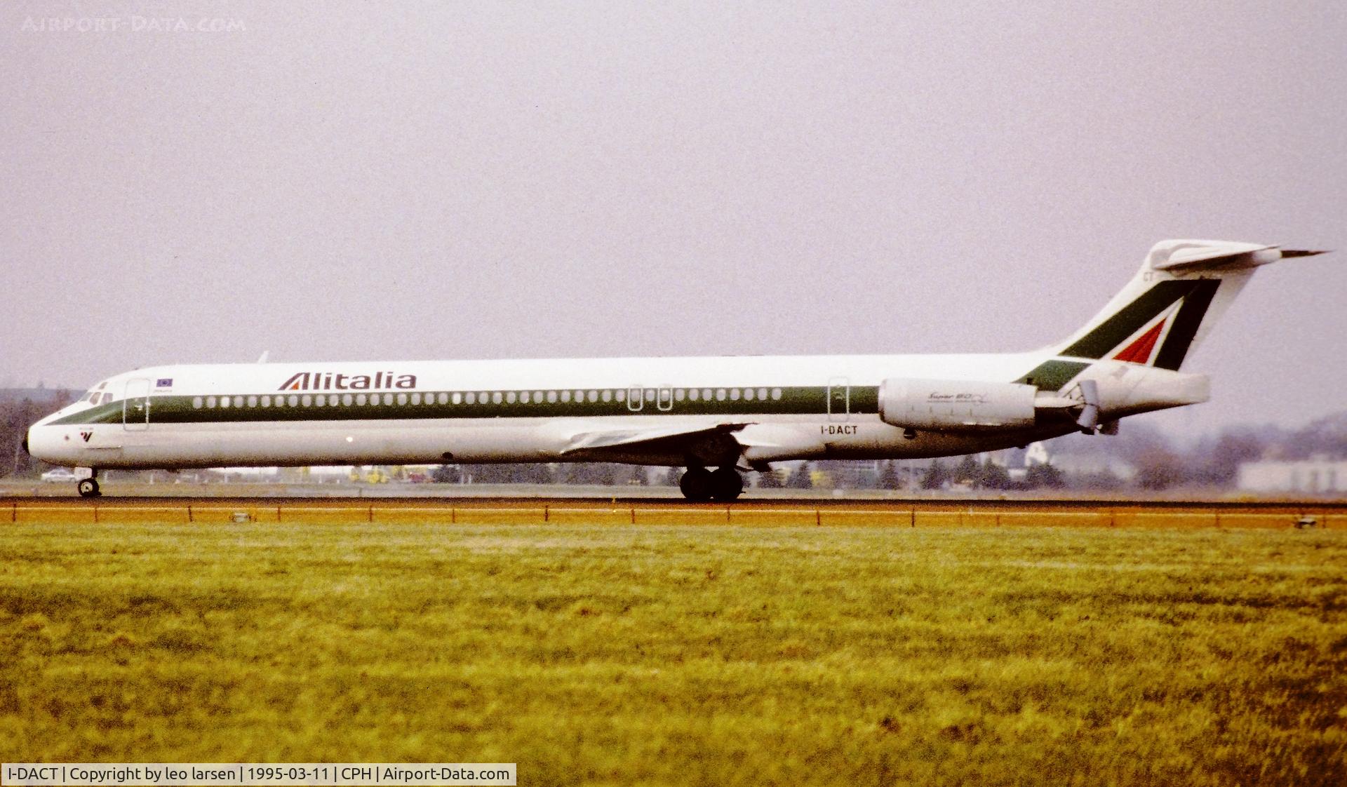 I-DACT, 1991 McDonnell Douglas MD-82 (DC-9-82) C/N 53054/1856, Copenhagen 11.3.1995