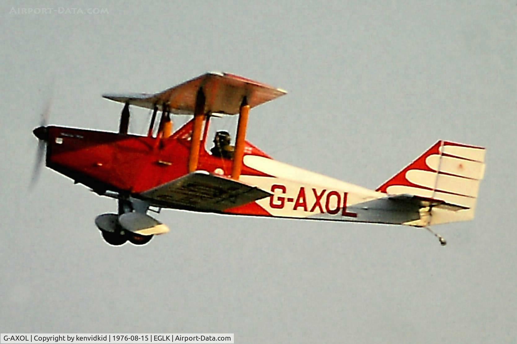 G-AXOL, 1972 Currie Wot C/N PFA 3012, Departing Blackbushe Air Festival.