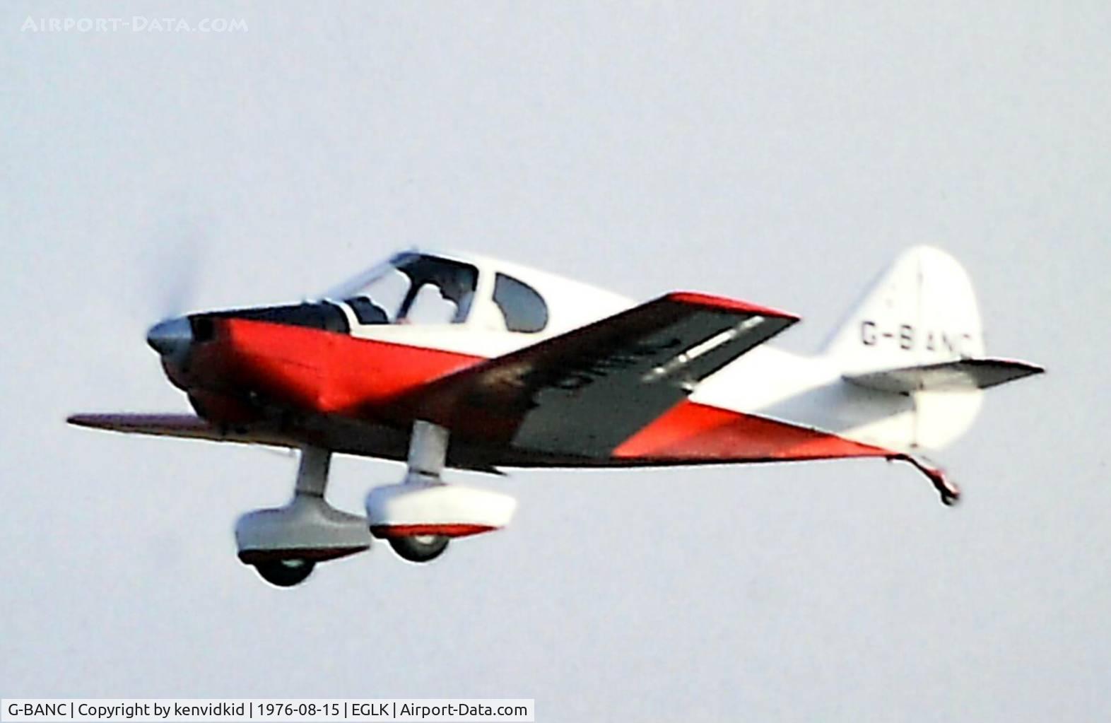 G-BANC, 1954 Gardan GY-201 Minicab C/N A-203, Departing Blackbushe Air Festival.