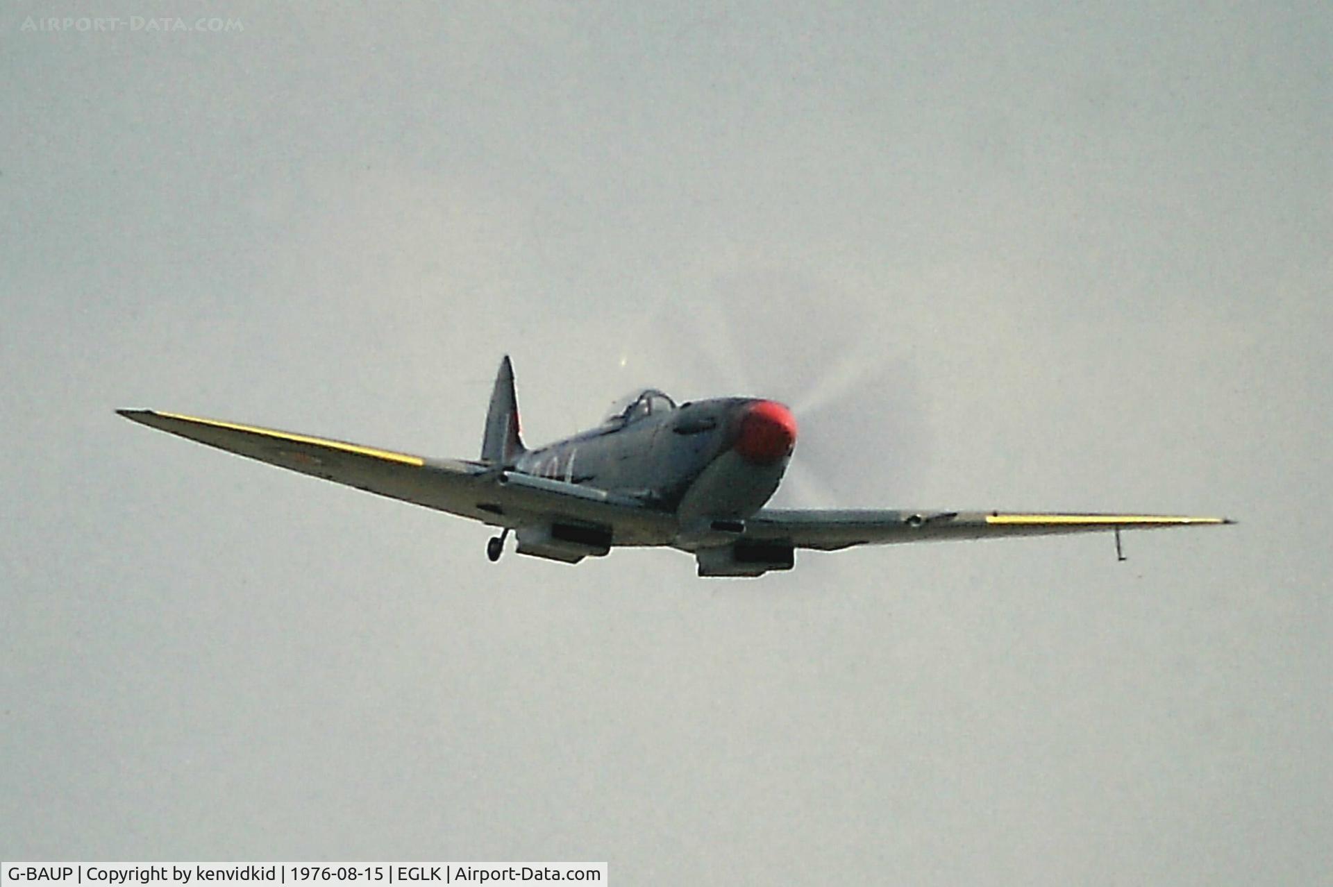 G-BAUP, 1945 Supermarine 361 Spitfire LF.XVIe C/N CBAF.IX.4756, Performing at the Blackbushe Air Festival.