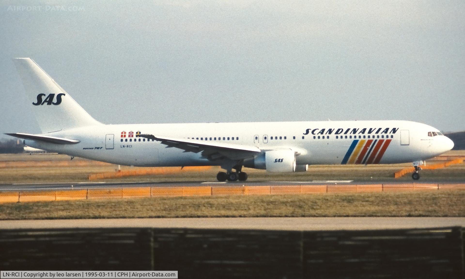 LN-RCI, 1989 Boeing 767-383/ER C/N 24476, Copenhagen 11.3.1995