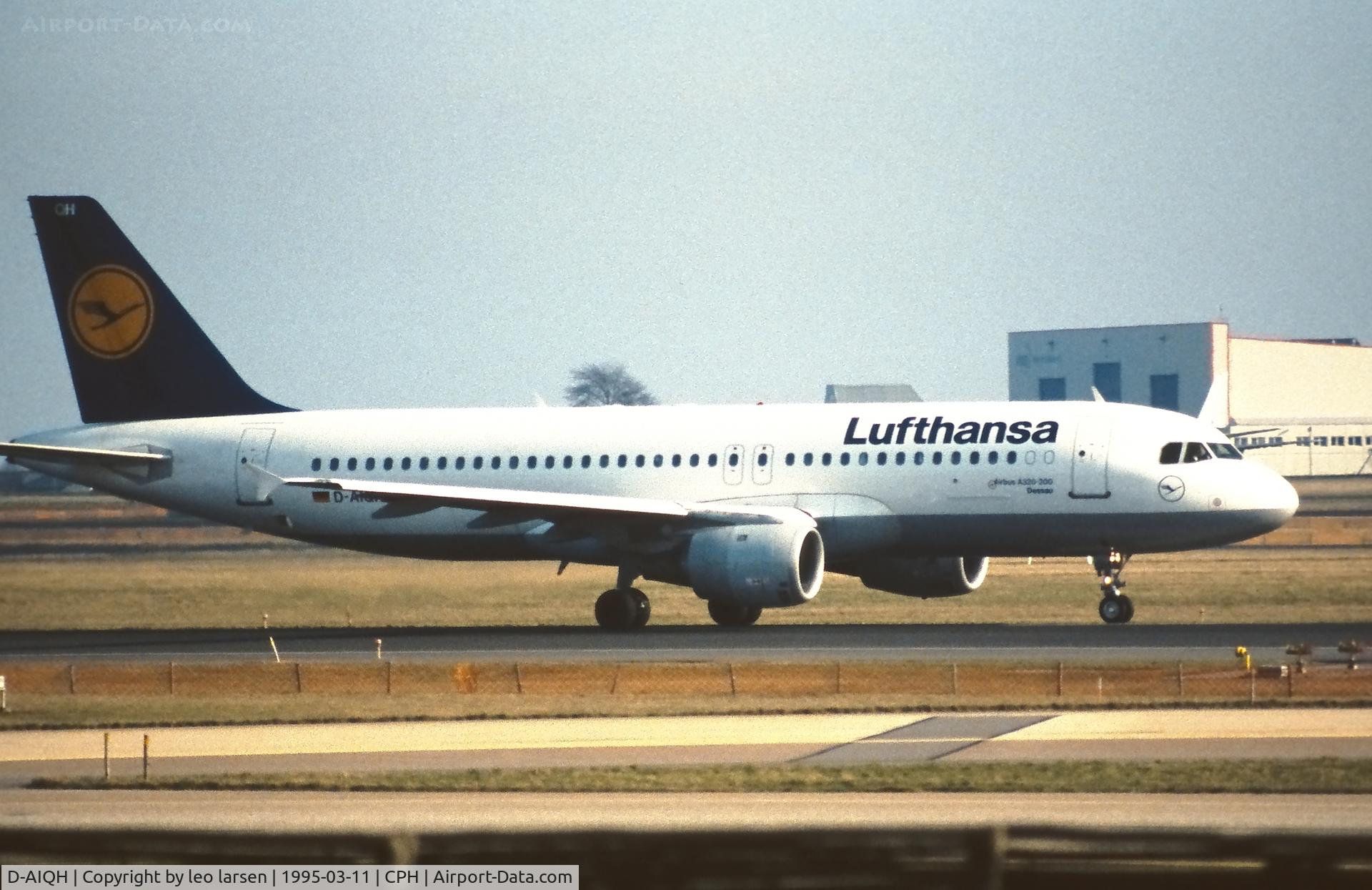 D-AIQH, 1991 Airbus A320-211 C/N 217, Copenhagen 11.3.1995