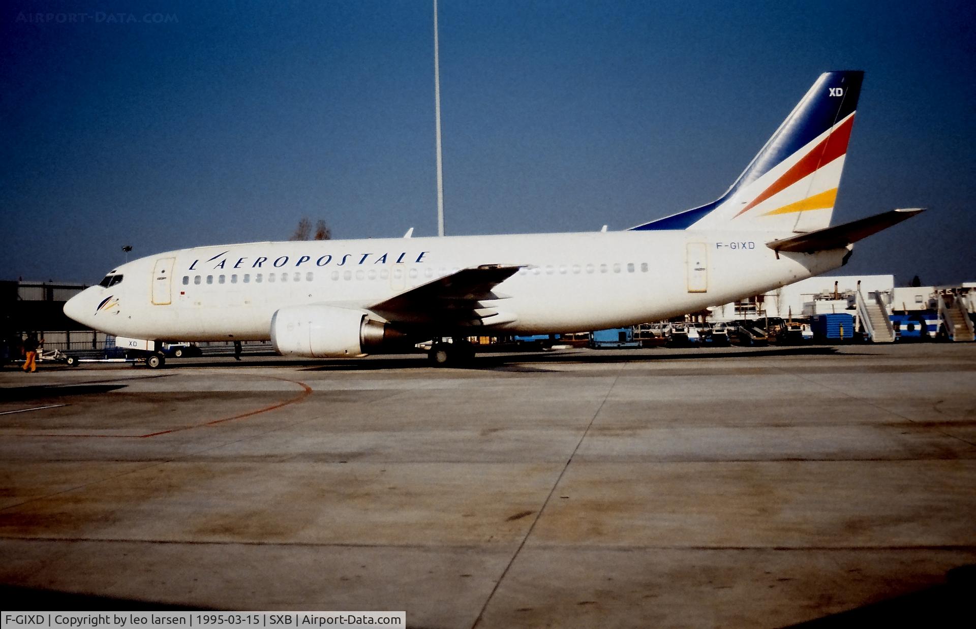 F-GIXD, 1992 Boeing 737-33A(QC) C/N 25744, Strasboug 15.3.1995