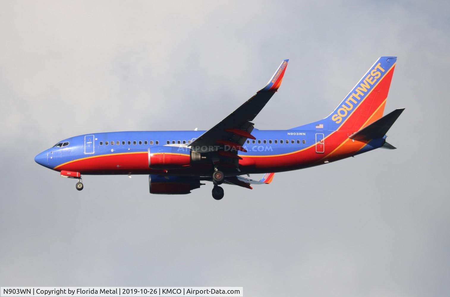 N903WN, 2007 Boeing 737-7H4 C/N 32457, MCO spotting 2019