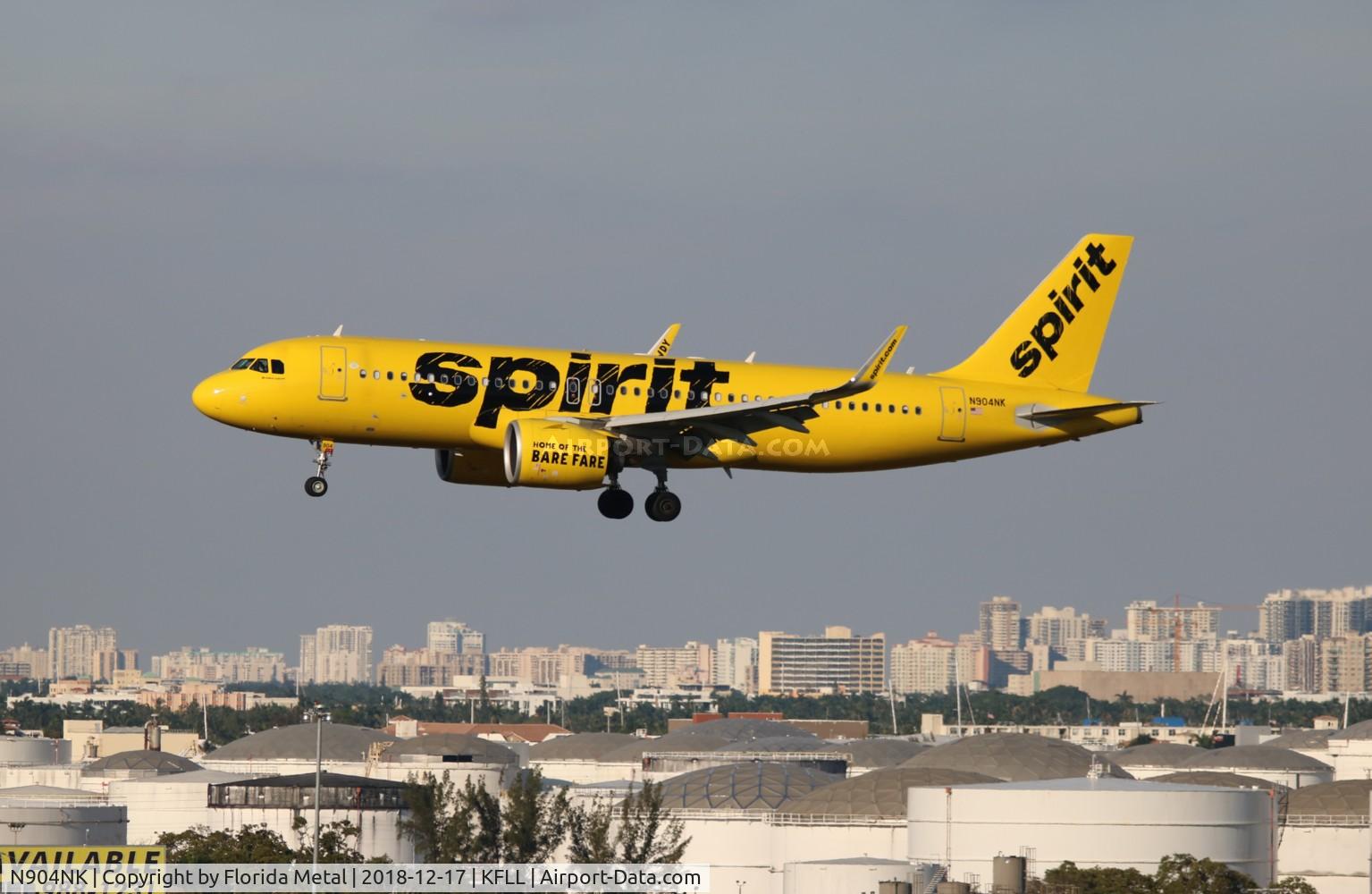 N904NK, 2016 Airbus A320-271N C/N 7094, FLL spotting 2018