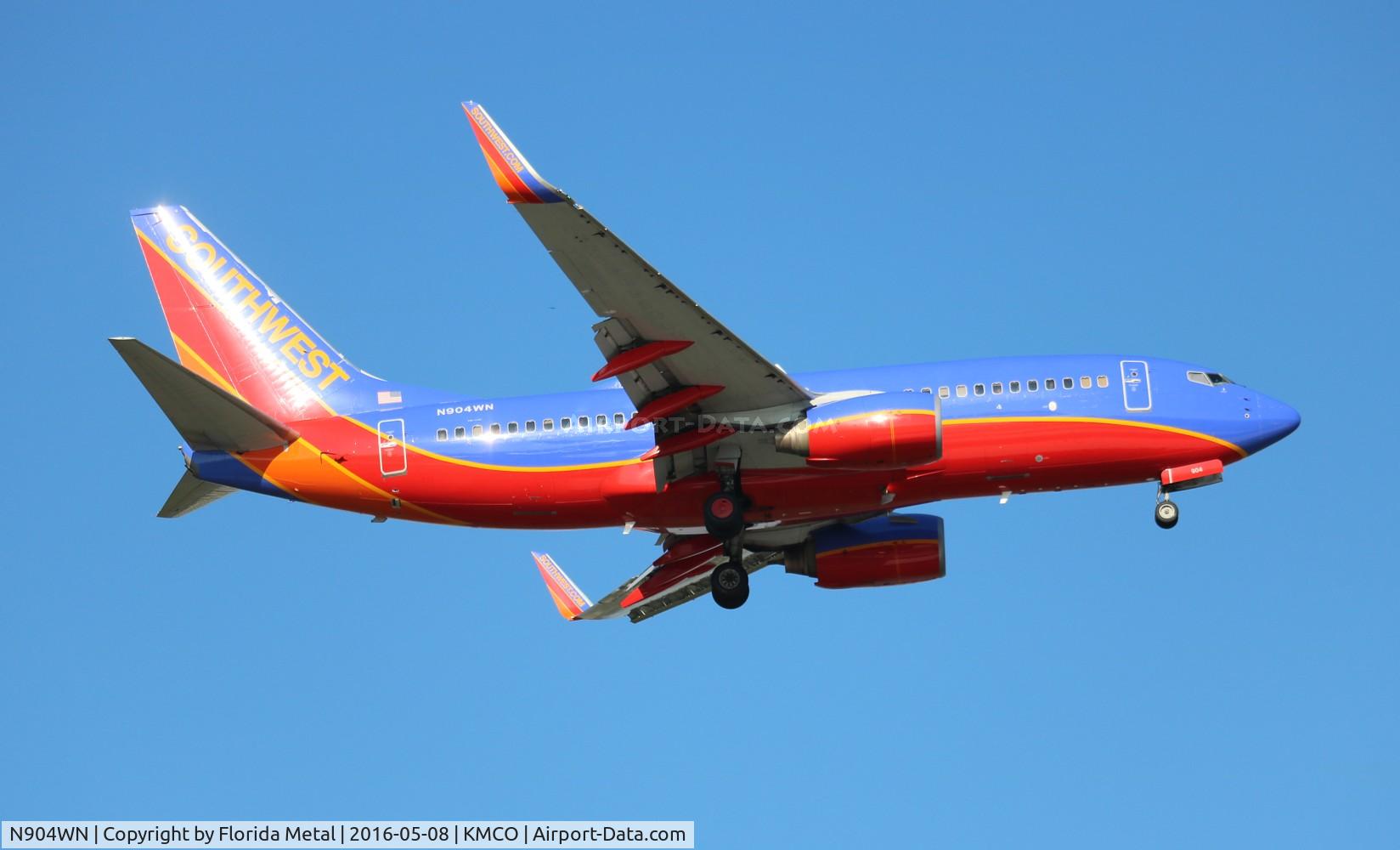 N904WN, 2008 Boeing 737-7H4 C/N 36616, MCO spotting 2016