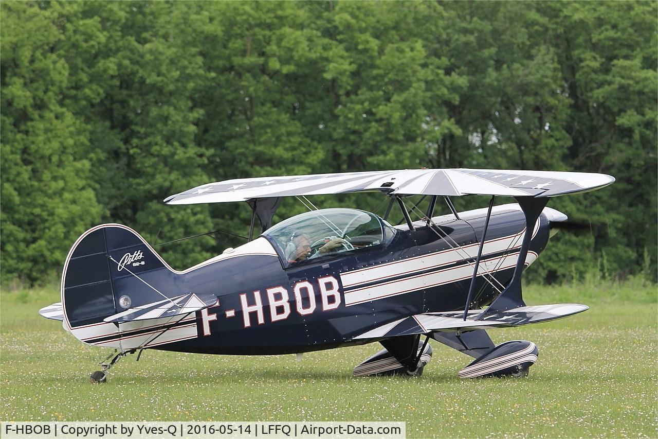 F-HBOB, 1983 Aviat Pitts S-2B Special C/N 5289, Aviat Pitts S-2B Special, Taxiing rwy 28, La Ferté-Alais (LFFQ) Air show 2016