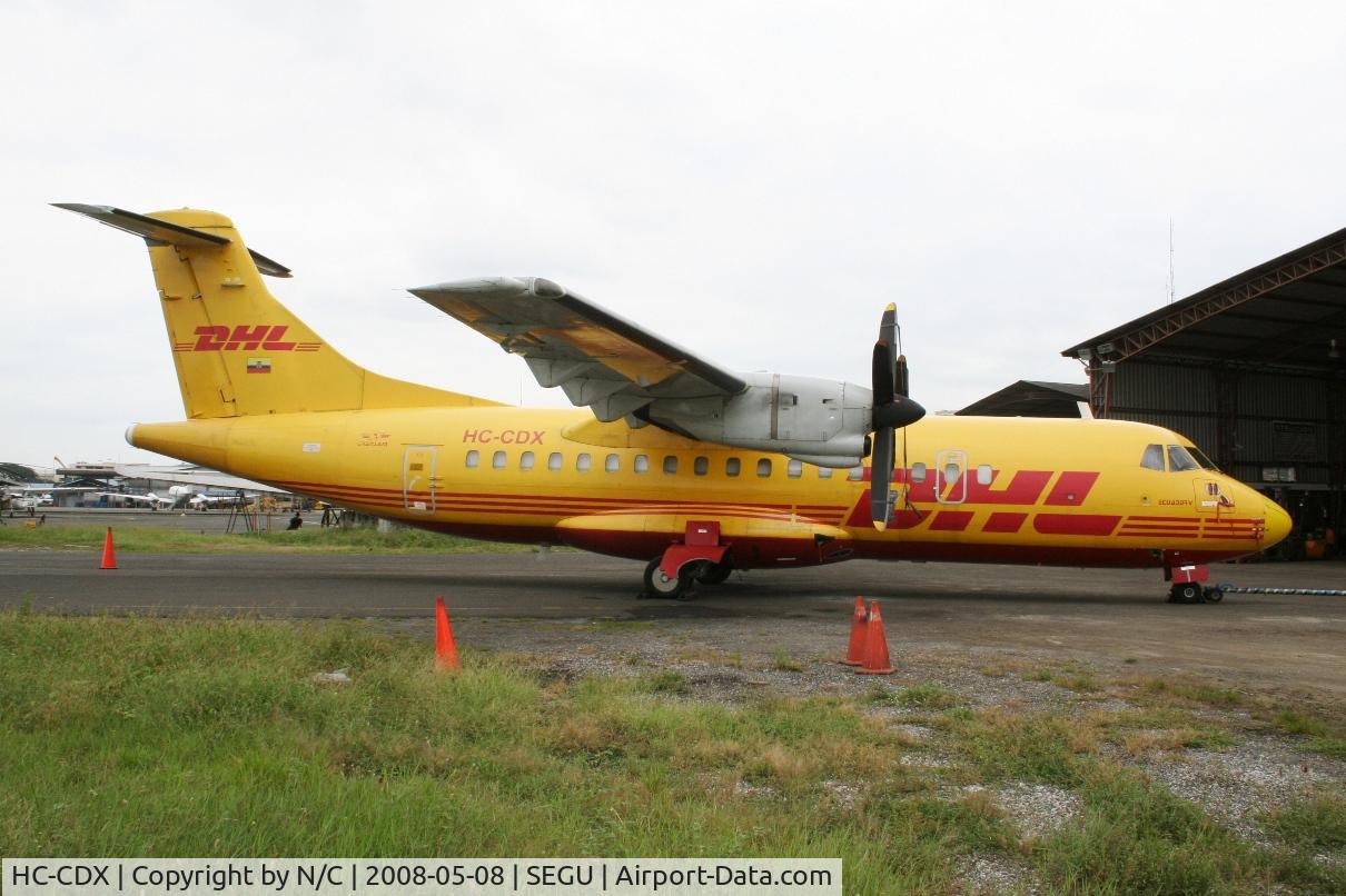 HC-CDX, 1988 ATR 42-312 C/N 081, DHL ATR 42-312 at SEGU Guayaquil Ecuador