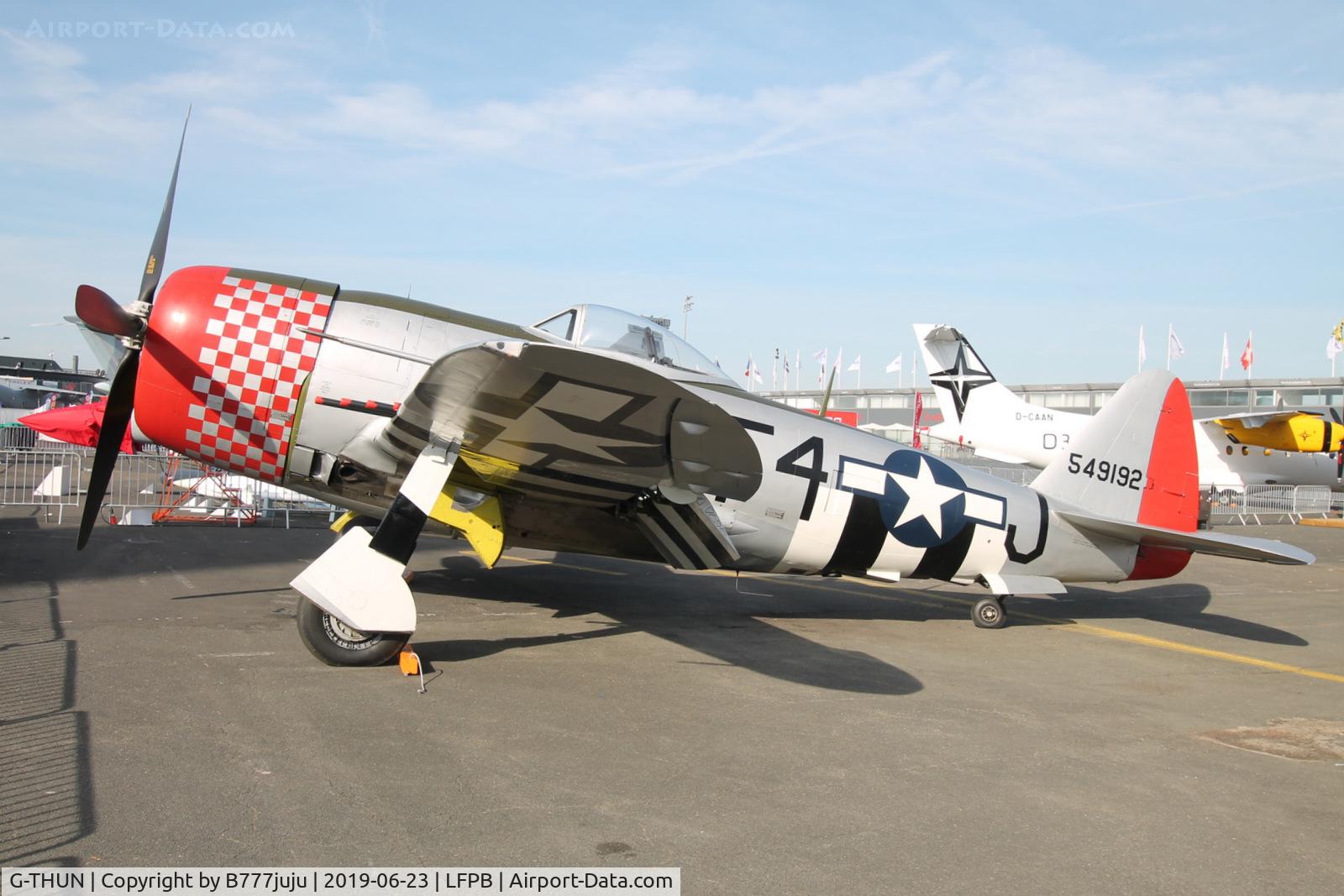 G-THUN, 1945 Republic P-47D Thunderbolt C/N 399-55731, on display at SIAE 2019
