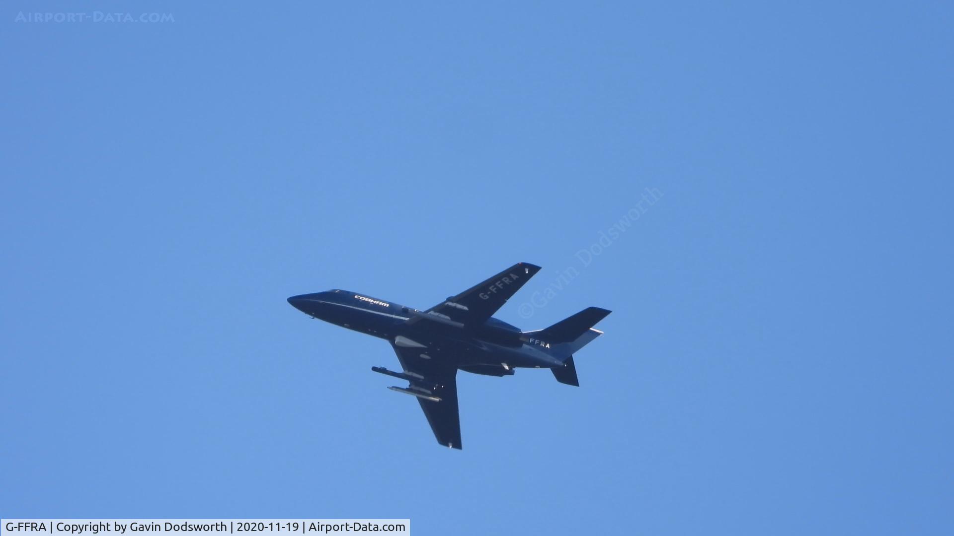 G-FFRA, 1968 Dassault Falcon (Mystere) 20DC C/N 132, Over Darlington on November 19th 2020