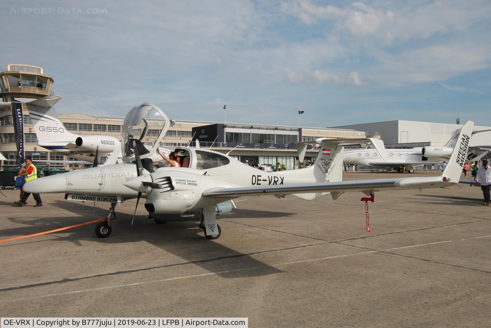 OE-VRX, Diamond DA-42 Twin Star C/N 42.M013, on display at SIAE 2019