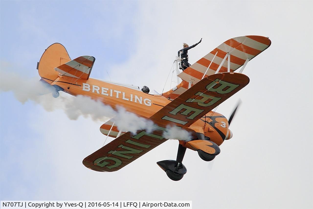 N707TJ, 1943 Boeing A75N1(PT17) C/N 75-950, Boeing A75N1(PT17), On display, La Ferté-Alais Airfield (LFFQ) Air Show 2016