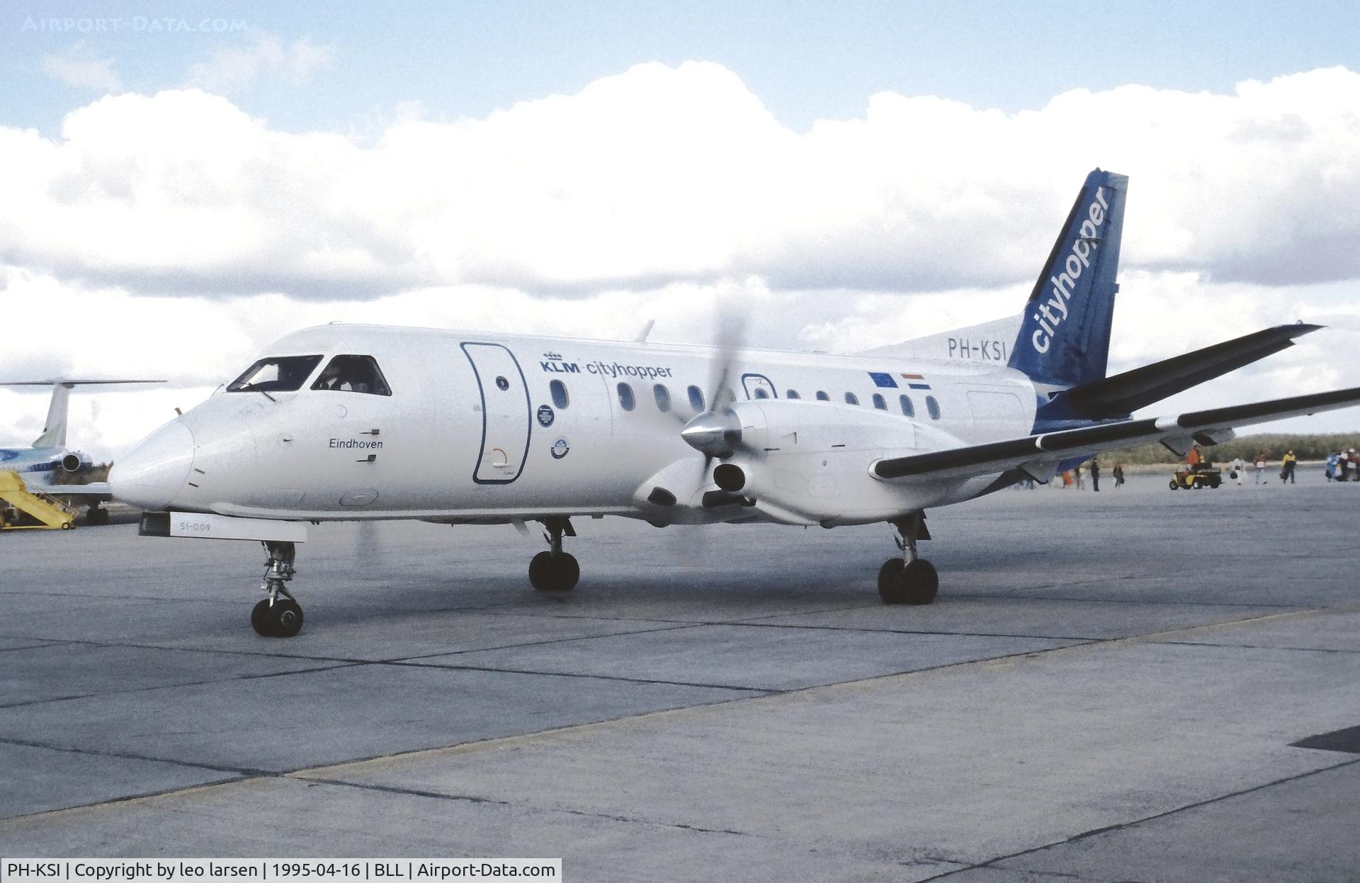 PH-KSI, 1990 Saab 340B C/N 340B-217, Billund 16.4.1995