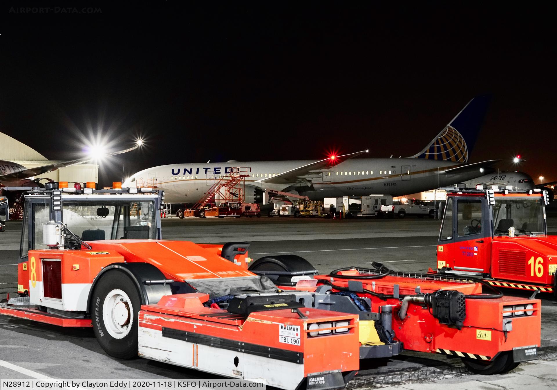 N28912, 2014 Boeing 787-8 Dreamliner C/N 34828, SFO 2020.