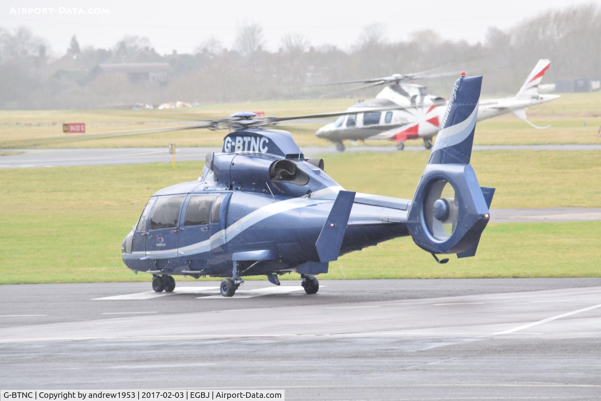 G-BTNC, 1991 Aerospatiale AS-365N-2 Dauphin C/N 6409, G-BTNC at Gloucestershire Airport.