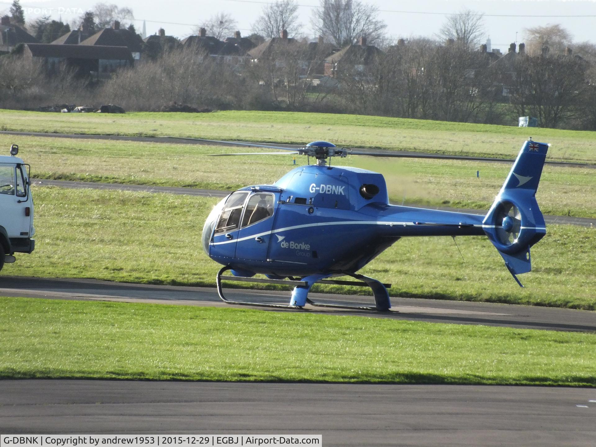 G-DBNK, 2012 Eurocopter EC-120B Colibri C/N 1673, G-DBNK at Gloucestershire Airport.