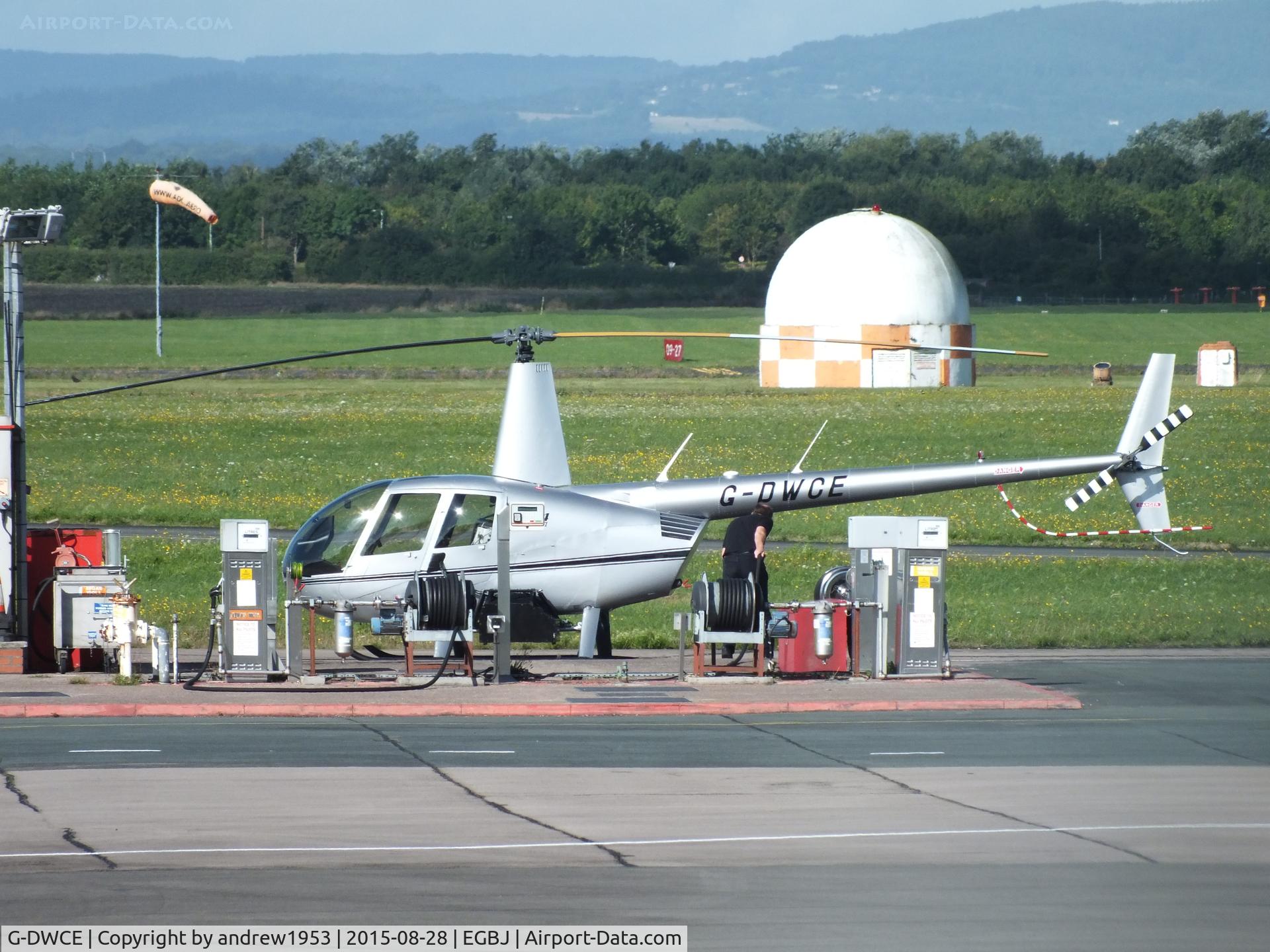 G-DWCE, 2006 Robinson R44 Raven II C/N 11511, G-DWCE at Gloucestershire Airport.