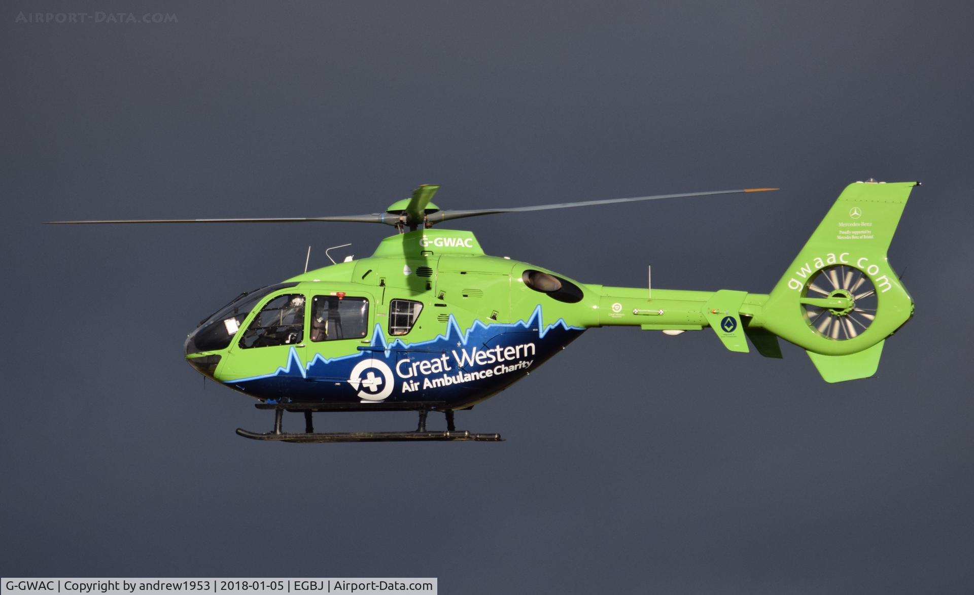 G-GWAC, 2008 Eurocopter EC-135T-2+ C/N 0746, G-GWAC at Gloucestershire Airport.