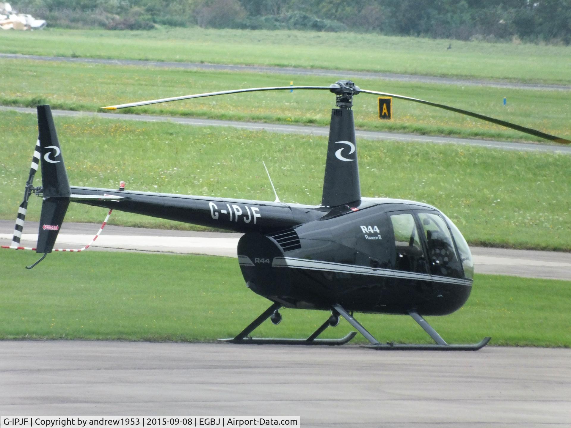 G-IPJF, 2004 Robinson R44 Raven II C/N 10514, G-IPJF at Gloucestershire Airport.