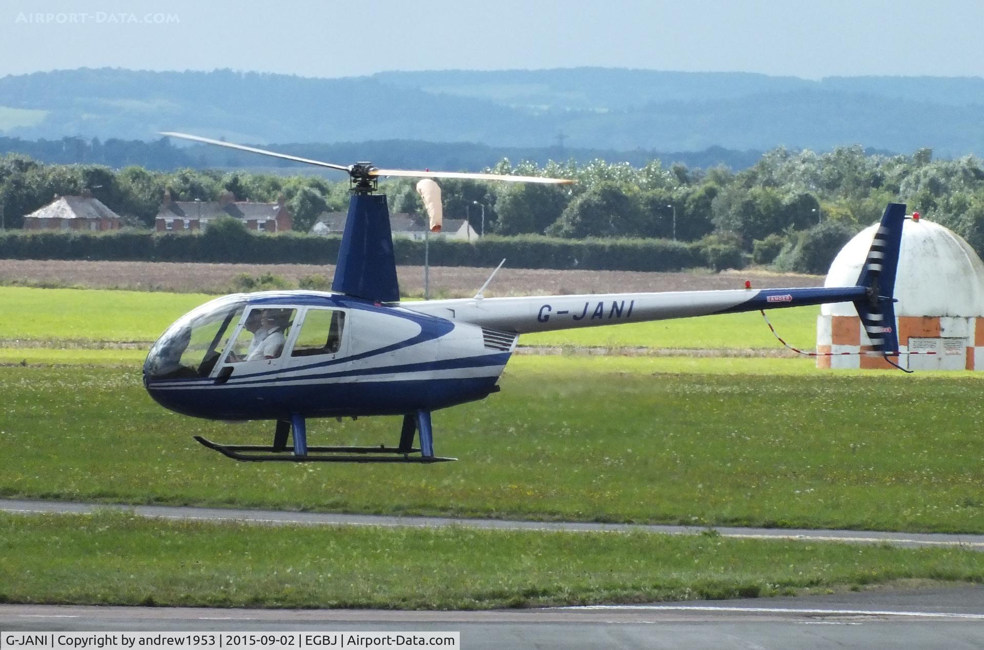 G-JANI, 1994 Robinson R44  Raven II C/N 0110, G-JANI at Gloucestershire Airport.