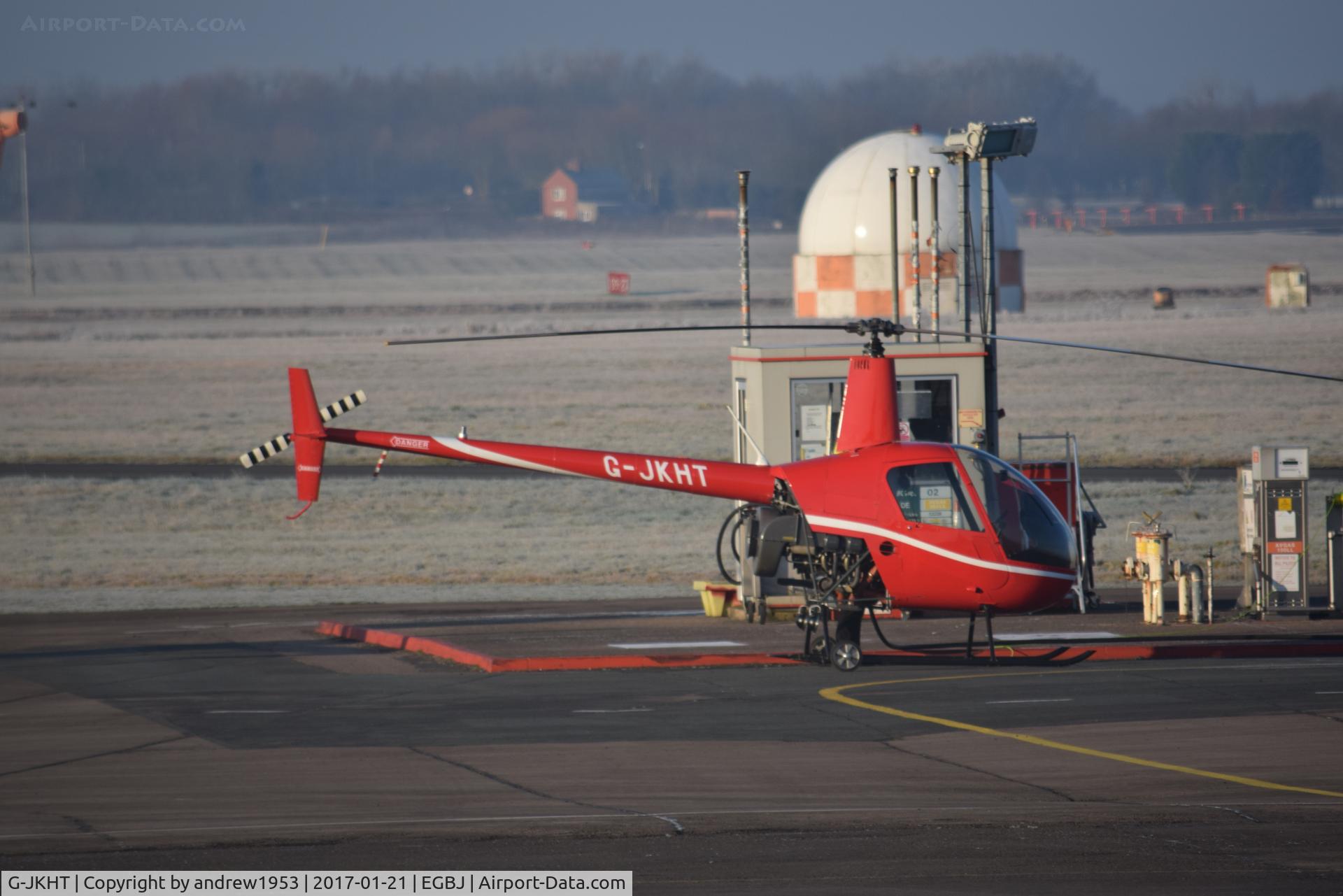 G-JKHT, 1999 Robinson R22 Beta C/N 2947, G-JKHT at Gloucestershire Airport.