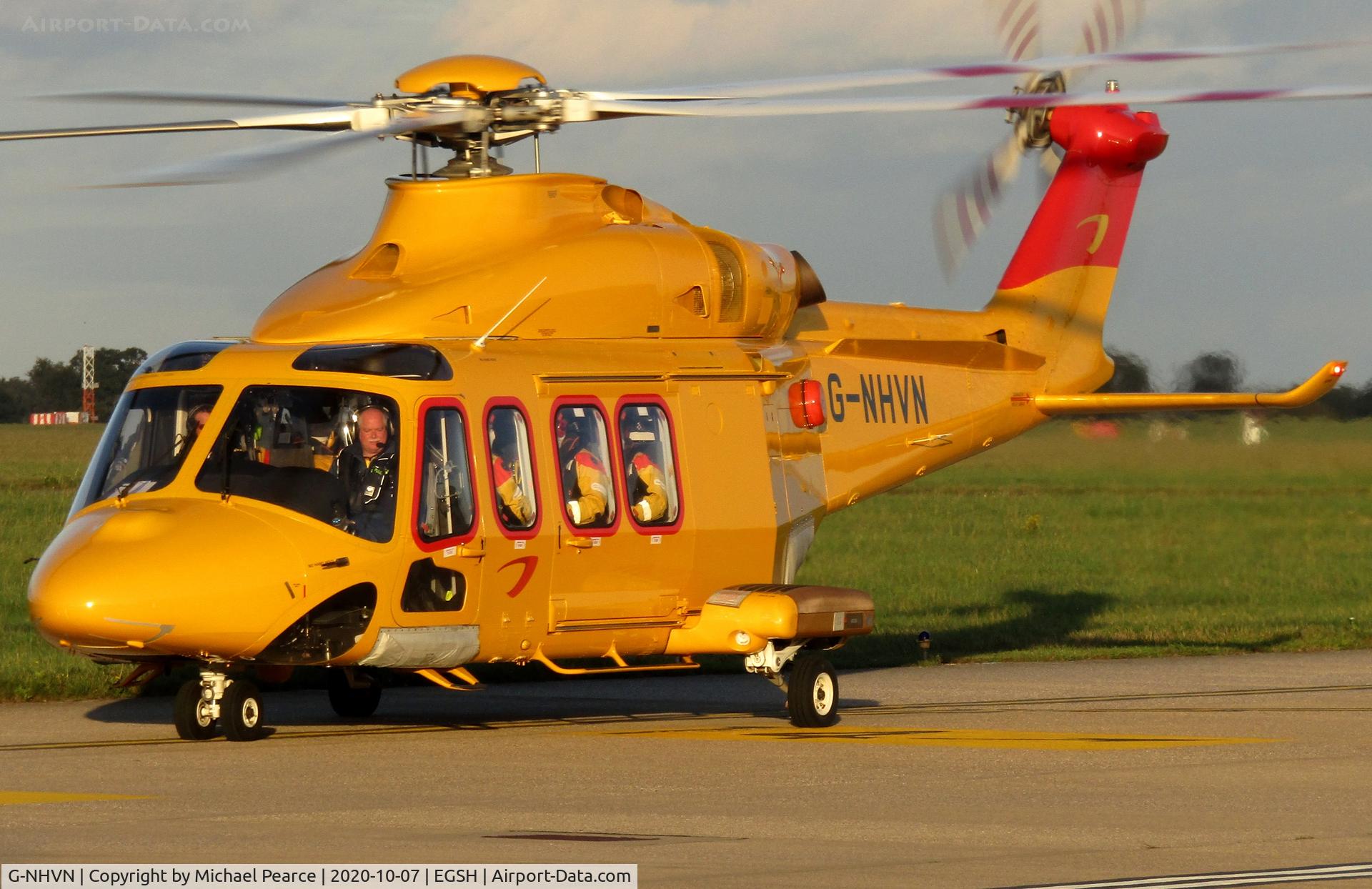 G-NHVN, 2015 AgustaWestland AW-139 C/N 31700, Arriving at SaxonAir from a North Sea gas platform.