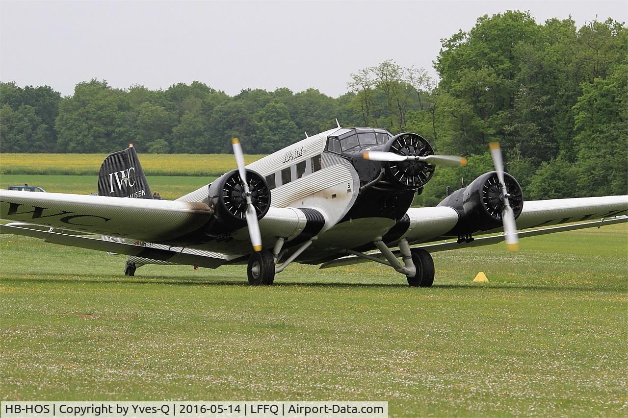 HB-HOS, 1939 Junkers Ju-52/3m g4e C/N 6580, Junkers Ju-52-3m, Taxiing to parking area, La Ferté-Alais airfield (LFFQ) Air show 2016