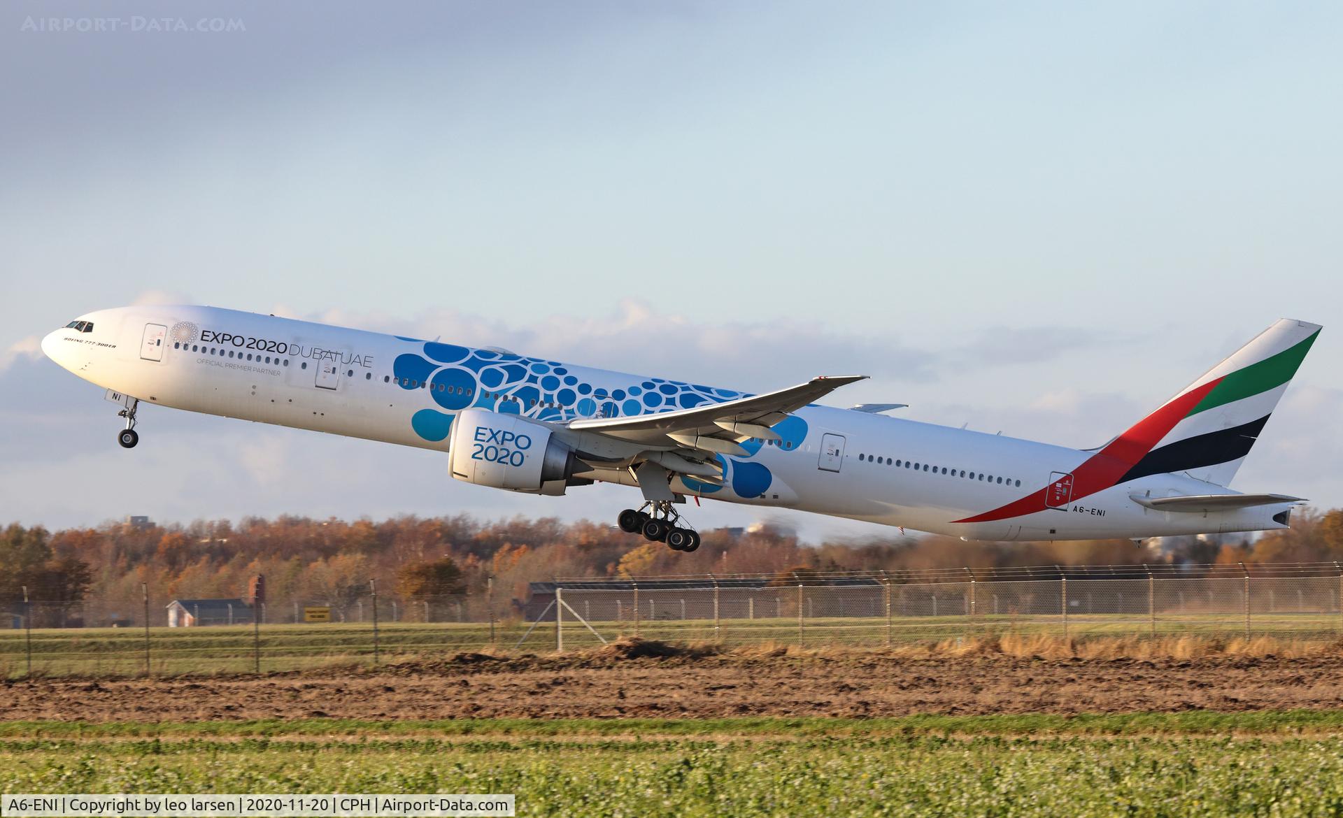A6-ENI, 2013 Boeing 777-31H/ER C/N 41087, Copenhagen 20.11.2020