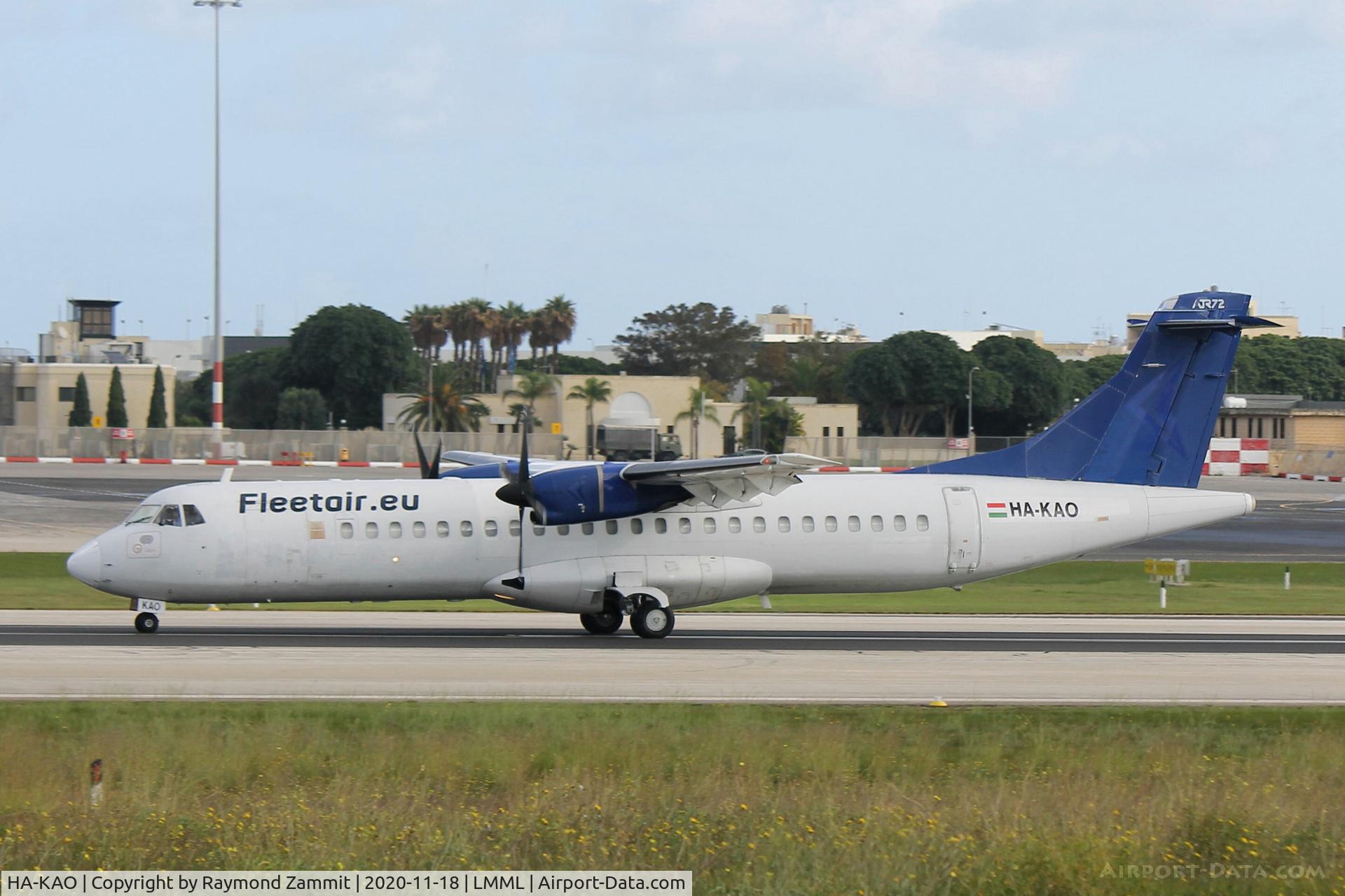 HA-KAO, 1990 ATR 72-202 C/N 183, ATR72 HA-KAO Fleet Air International